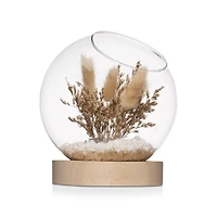 Dried Flowers Glass Dome