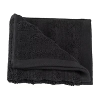 Black Ribbed Washcloth