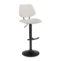 Fabric and Metal Adjustable Counter Stool