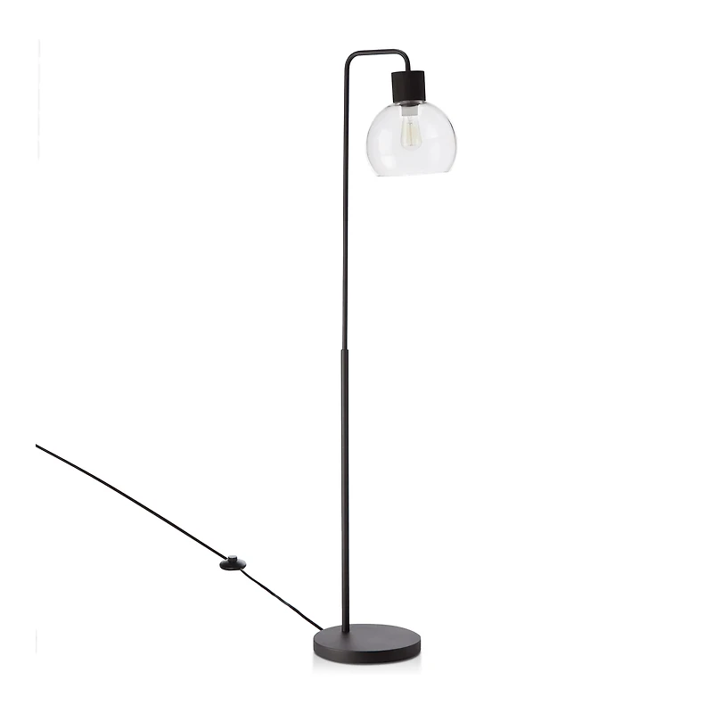 Metal and Glass Floor Lamp