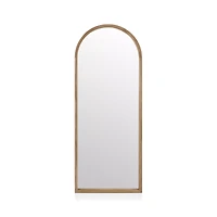 Full-Size Mirror with Wooden Arched Frame