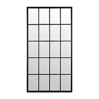 Black Windowpane Mirror