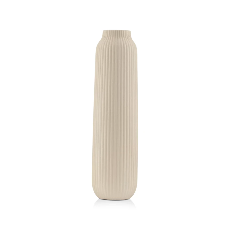 Ceramic Engraved Floor Vase