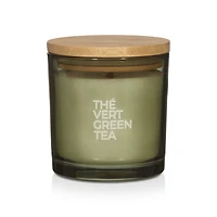Bouclair Green Tea Candle with Wooden Lid