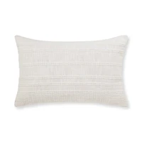 White Lindy Lumbar Decorative Pillow