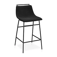 Fabric and Metal Counter Stool