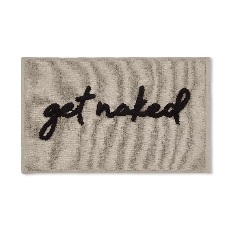 Get Naked Typography Bath Mat