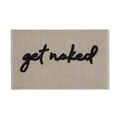 Get Naked Typography Bath Mat