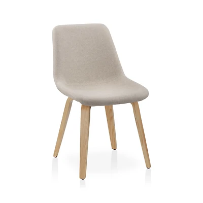 Fabric and Wood Dining Chair