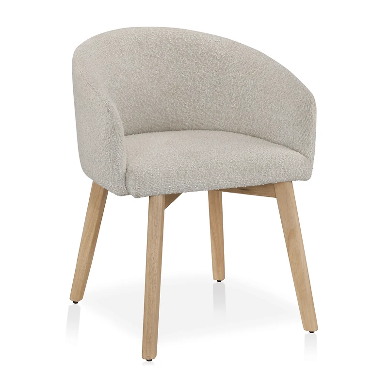 Fabric and Wood Dining Chair