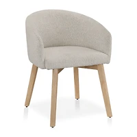 Fabric and Wood Dining Chair