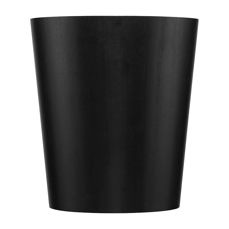 Black Wood Waste Bin