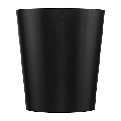 Black Wood Waste Bin