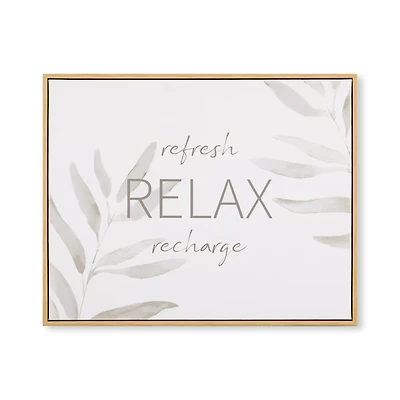 Relax Refresh Recharge Framed Art