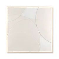 Abstract Tone-on-Tone Circles Framed Art