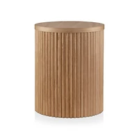 Natural Wood Side Table