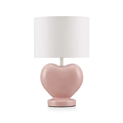 Pink Heart Shaped Table Lamp