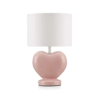 Pink Heart Shaped Table Lamp