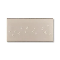 Flock of Birds Oil Painted Framed Art