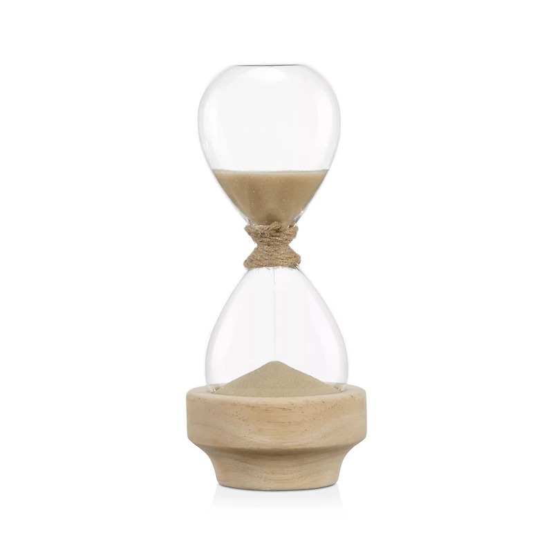 Decorative Hourglass with Wood Base