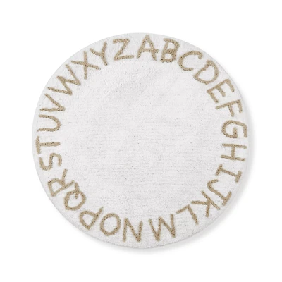 Round Alphabet Rug