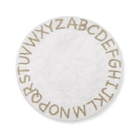 Round Alphabet Rug