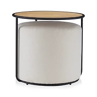 Side Table with Ottoman