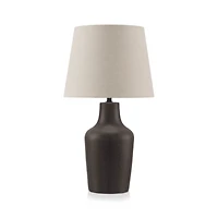 Ceramic and Linen Table Lamp