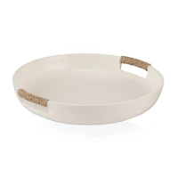 Ceramic Tray with Rope on Handles