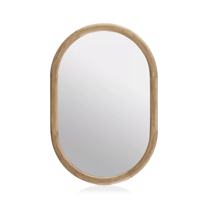 Wood Framed Oval Mirror