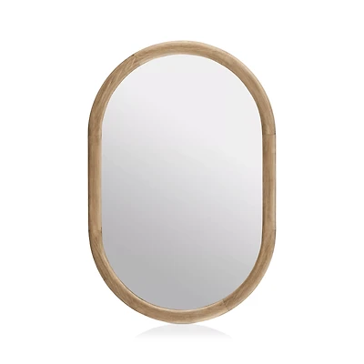 Wood Framed Oval Mirror