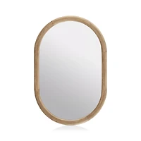 Wood Framed Oval Mirror