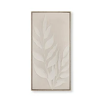 White Leaves Framed Art