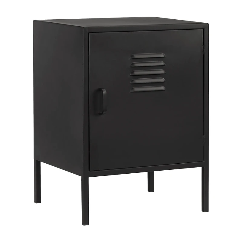 Black Metal Locker Side Table