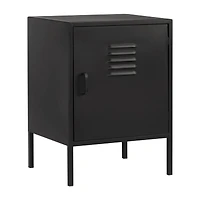 Black Metal Locker Side Table