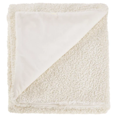 White Kyra Plush Throw