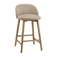 Fabric and Wood Stool