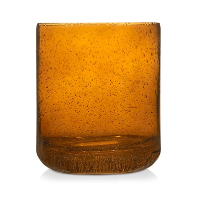 Glass Amber Candle Holder