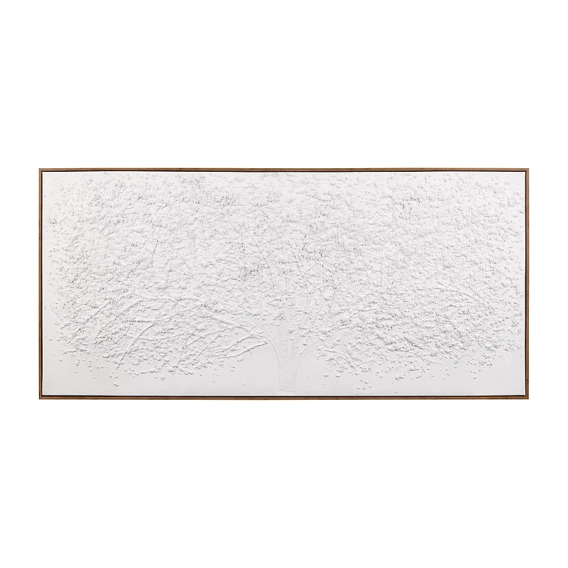 White Tree Oil Painted Framed Art