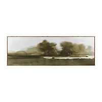 Gel-Embellished Watercolour Landscape Framed Art