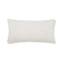 Off White Basc Chenille Decorative Lumbar Pillow