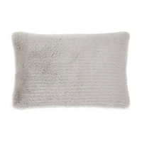 Grey Maddox Faux Fur Decorative Lumbar Pillow