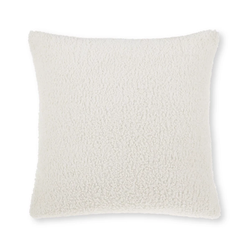 Off White Doodle Boucle Decorative Throw Pillow