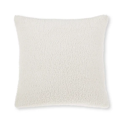 Off White Doodle Boucle Decorative Throw Pillow