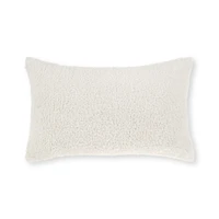 Off White Doodle Boucle Lumbar Throw Pillow