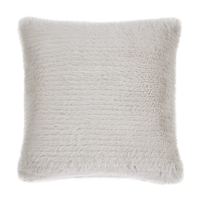 Grey Maddox Faux Fur Decorative Pillow