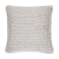Grey Maddox Faux Fur Decorative Pillow