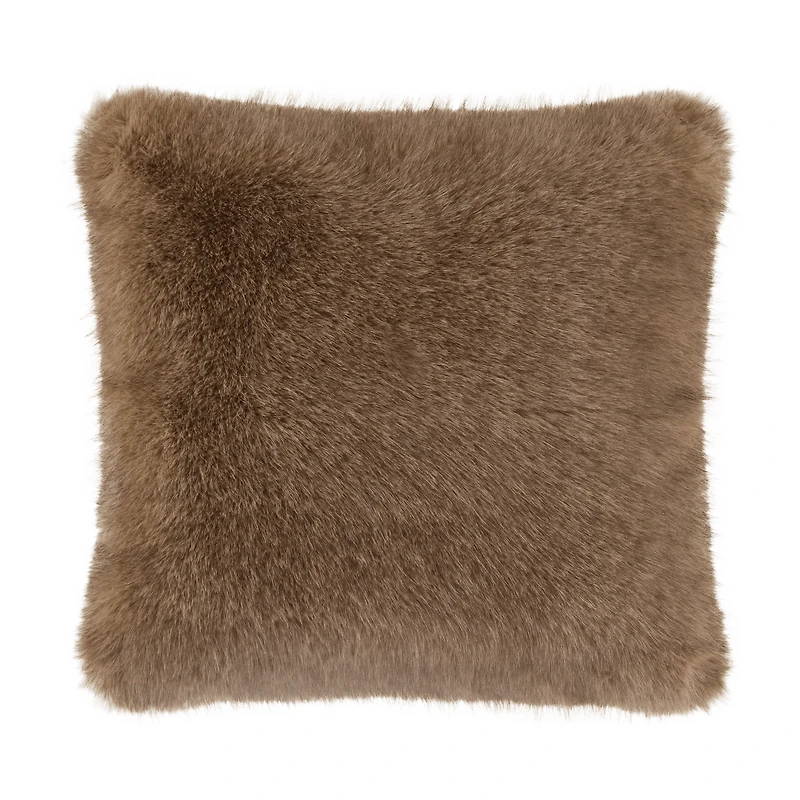 Beaver Faux Fur Decorative Pillow