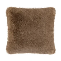Beaver Faux Fur Decorative Pillow