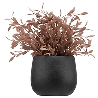 Artificial Fern in Cement Pot